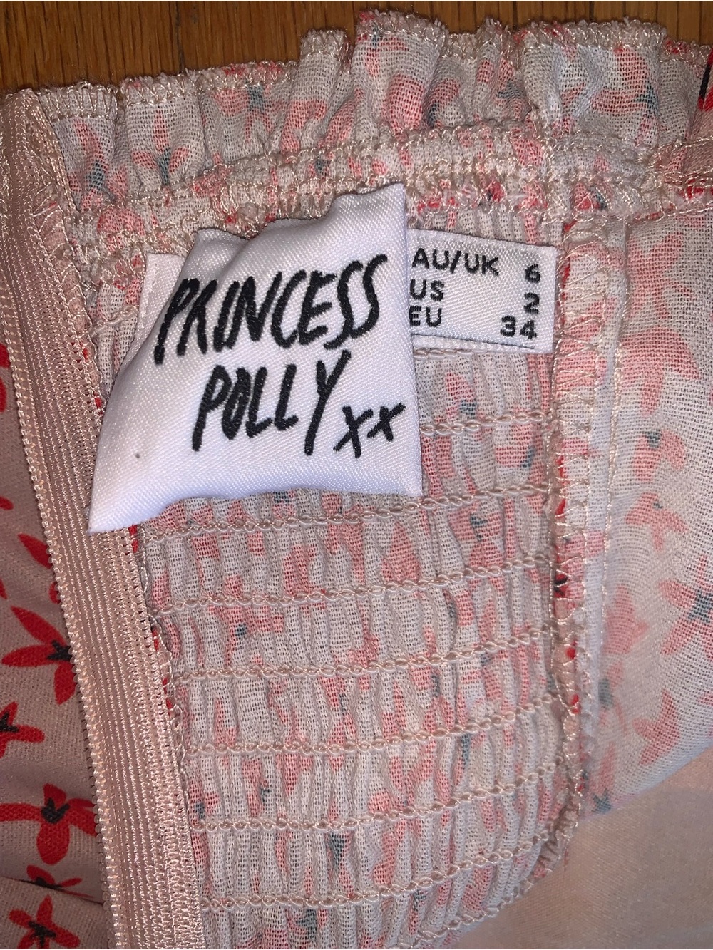 Princess Polly Pink & Red Floral Smocked Sundress - Picture 6 of 8